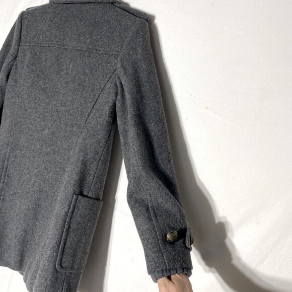 Aritzia Community Grey Re Processed Wool Pea Coat S - Picture 10 of 14